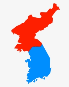 North And South Korea Simple Map Clip Arts - Capital City Of North Korea Map, HD Png Download, Free Download