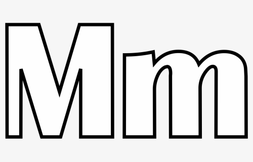 Letter Mm Coloring Page With File Classic Alphabet - Letter M Clipart Coloring, HD Png Download, Free Download