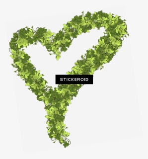 Heart Made Of Shamrocks , Png Download - Portable Network Graphics, Transparent Png, Free Download