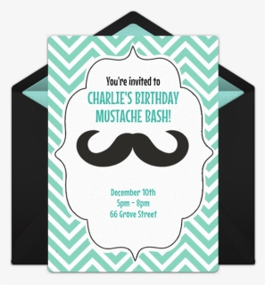 Mustache Bash Online Invitation - Yellow And Grey Elephant Thank You Cards, HD Png Download, Free Download