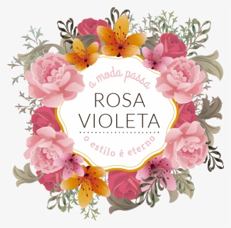 Rosa Violeta Coisas Para - Floral Wedding Sticker, HD Png Download, Free Download