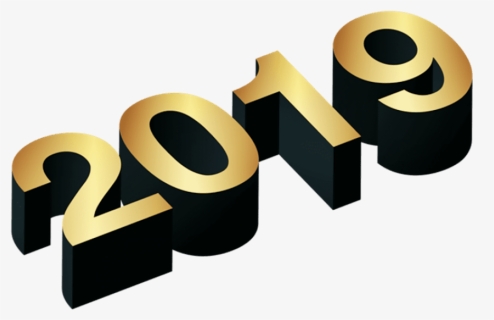 Free Png Download 3d Numeric 2019 Golden Png Png Images - Black And Gold 2019, Transparent Png, Free Download