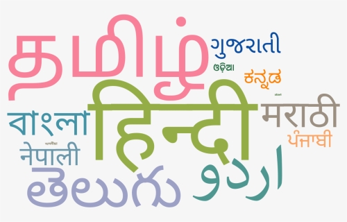 Indian Language Wikipedias Word Cloud Based On Number - Thank You In Different Languages In India, HD Png Download, Free Download