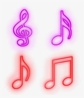 #ftestickers #music #musicalnotes #neon #luminous #colorful - Music Png Neon, Transparent Png, Free Download