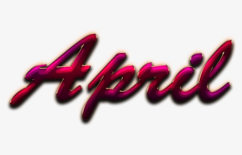 April Vector Name Png - Calligraphy, Transparent Png, Free Download