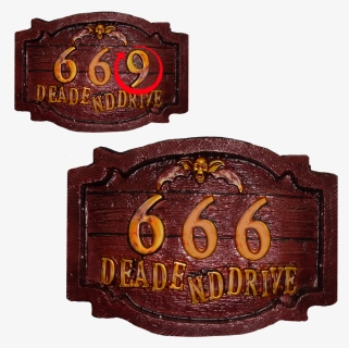 Haunted 666 Sign - Label, HD Png Download, Free Download