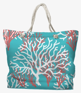 Nassau Coral Tote Bag, Png Download - Coral Painting, Transparent Png, Free Download