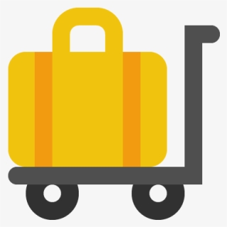 Icon Of Suitcase On Luggage Cart - Bag, HD Png Download, Free Download