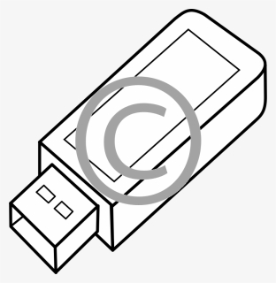 Usb Black And White, HD Png Download, Free Download