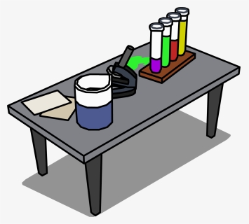 Lab Clipart Lab Bench, Lab Lab Bench Transparent Free - Lab Table Cartoon, HD Png Download, Free Download