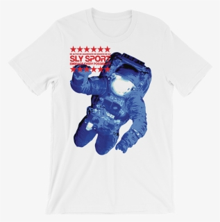 Image Of Floating Spaceman In Graphic T White - Captain America, HD Png Download, Free Download