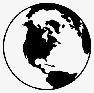Transparent World Globe Png - Earth Clipart Black And White Transparent, Png Download, Free Download