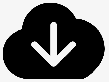 Download Black Cloud Interface Symbol With Down Arrow - Botones De Subir Y Bajar El Ascensor, HD Png Download, Free Download