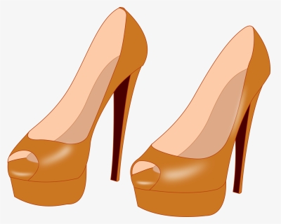 Red stylish high heel woman shoe in cartoon style Vector Image