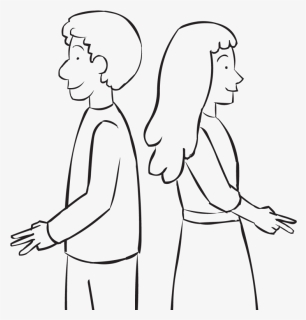 Back Two People Standing Back To Back To Each Other - Back To Back Activity, HD Png Download, Free Download