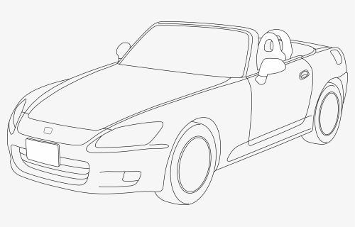Honda S2000 Outline Clip Arts - S2000 Clipart, HD Png Download, Free Download