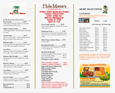 Hawaiian Luau Food Menu , Png Download - Germaine's Luau Menu, Transparent Png, Free Download