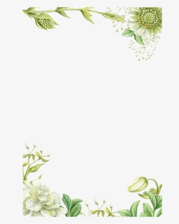Lilium Flower Border Png Image - Green Flower Borders Clipart, Transparent Png, Free Download