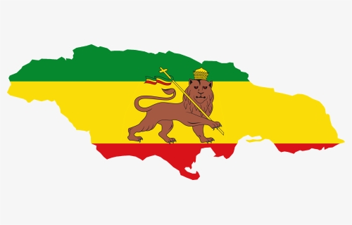 Flag Map Of Jamaica - Flag Map Of Ethiopia, HD Png Download, Free Download