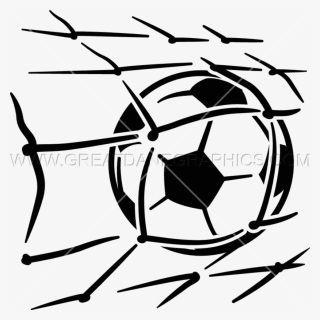 Soccer Ball In Net Clipart - Soccer Net With Ball Clipart, HD Png Download, Free Download