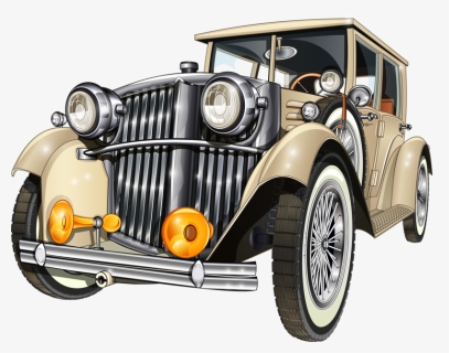 Classic Cars Png - Retro Brown Car Png, Transparent Png, Free Download