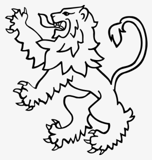 Heraldic Lion Rampant Svg - Lion Rampant, HD Png Download, Free Download
