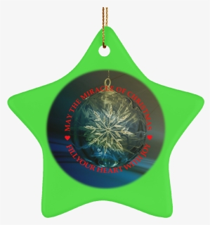 Ceramic Tree Ornaments Christmas Miracle Crafted Red - Christmas Ornament, HD Png Download, Free Download