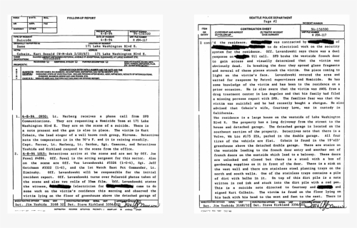 Picture - Kurt Cobain Suicide Police Reports, HD Png Download, Free Download