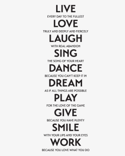 Love You Quotes - Live Laugh Love Sing, HD Png Download, Free Download
