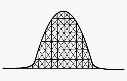 Triangle,symmetry,area - Black And White Roller Coaster Clipart, HD Png Download, Free Download