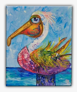 Pelican - Painting, HD Png Download, Free Download