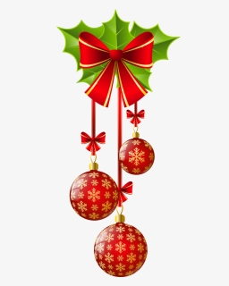 And Balls Ornament Bow Decoration Christmas Red Clipart - Christmas ...