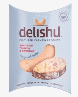 Delishu Organic Cashew Nut Cheese Sundried Tomato And - Garlic Bread, HD Png Download, Free Download