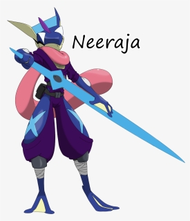 Neeraja Cluedfin species - Greninja With A Sword, HD Png Download, Free Download