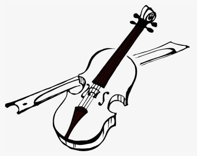 Violin Black And White Clip Art Violin Png Download - Violin Clip Art, Transparent Png, Free Download