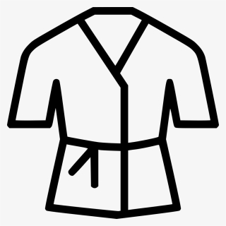 Karate Robe Costume Dress Wear Martial Arts - Ji Jutsu Kimono Silhouette, HD Png Download, Free Download