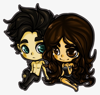 Vampire Diaries Cartoon Elena And Damon, HD Png Download, Free Download