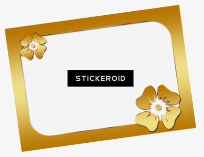 Gold Flower Frame Border Frames - Frames Flower Gold Png, Transparent Png, Free Download