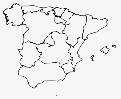 Map Of Spain Clip Arts - Blank Regions Of Spain, HD Png Download, Free Download