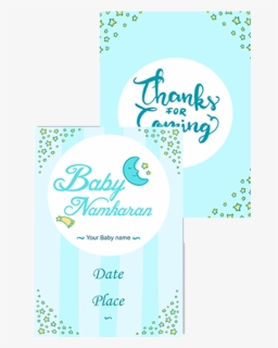 Moon And Stars Namkaran Invitation Card - Baby Boy Name Ceremony Invitation, HD Png Download, Free Download