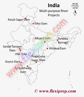 Image Result For Dams In India Map Class - Dams In India Map, HD Png Download, Free Download