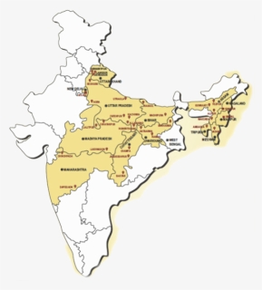 Map - High Resolution Tourist Map Of India, HD Png Download, Free Download