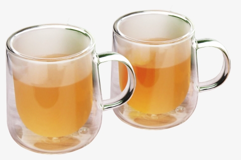 Etched Double Wall Coffee Or Tea Cups & Square Teapot - Wheat Beer, HD Png Download, Free Download