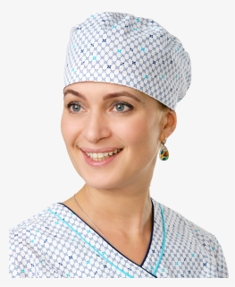 Printed White Medical Cap - Medical Bonnet, HD Png Download, Free Download