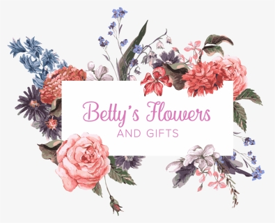 Betty"s Flowers And Gifts - Watercolor Floral Frame Png, Transparent Png, Free Download