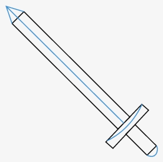 How To Draw Sword - Line Art, HD Png Download, Free Download
