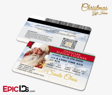 Santa Claus Official Sleigh License - Campus Card, HD Png Download, Free Download