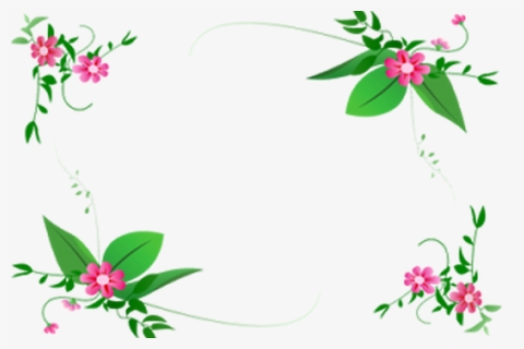 Green Flower Border Design Png - Flower Design Border Clipart, Transparent Png, Free Download