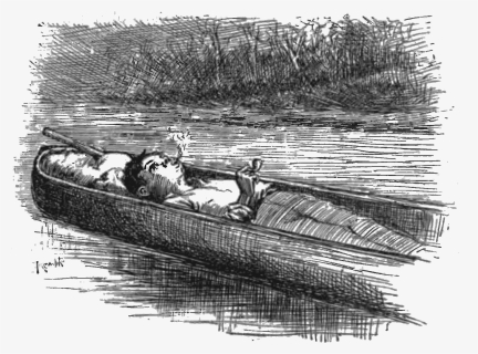 Adventures Of Huckleberry Finn 1885-p59 - Adventures Of Huckleberry Finn Canoe, HD Png Download, Free Download