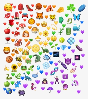 #hearts #rainbowhearts #rainbow #emoji #emojis #emojistickers - Transparent Rainbow Emojis, HD Png Download, Free Download